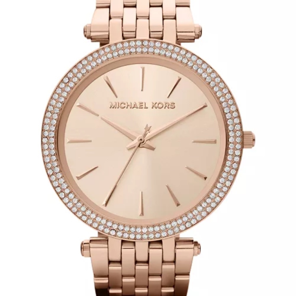 Michael Kors Women's Darci Rose Gold-Tone Stainless Steel Bracelet Watch 39mm
